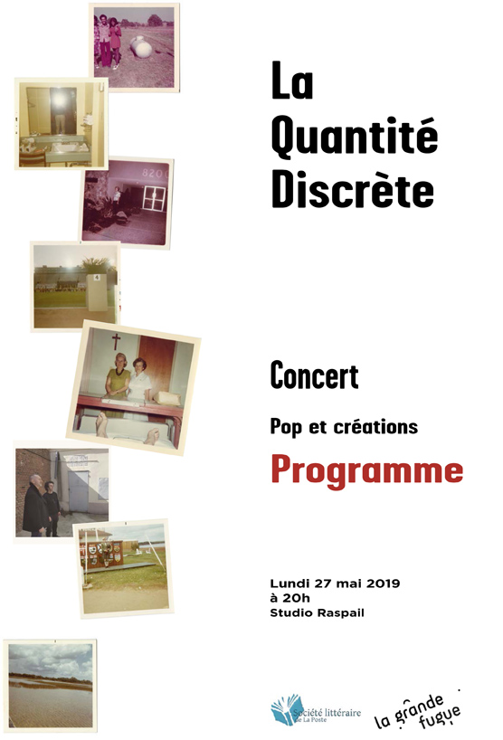 programme du premier concert de la Quantité discrète